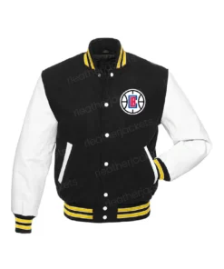 LA Clippers Black Varsity Jacket