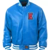 LA Clippers Blue Leather Jacket