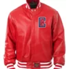LA Clippers Red Leather Jacket
