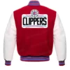 LA Clippers Red Varsity Bomber Jacket