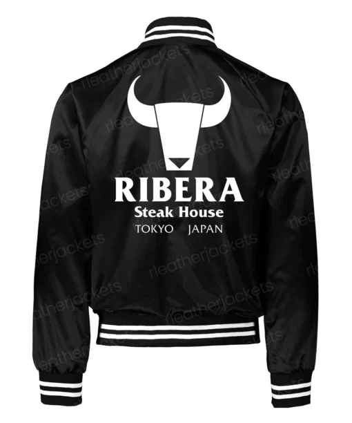 Men Ribera Steak House Black Bomber Jacket