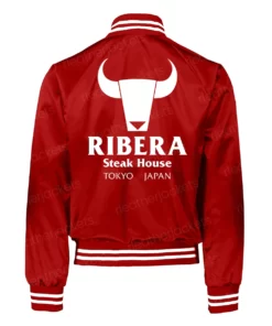 Men Ribera Steak House Red Bomber Jacket