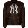 New York Yankees Brown Leather Jacket