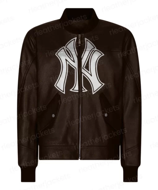 New York Yankees Brown Leather Jacket