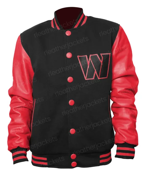 Washington Commanders Red & Black Varsity Jacket