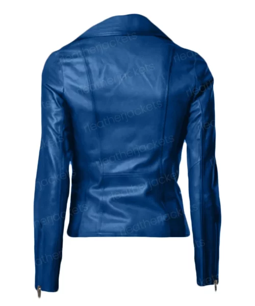 Womens Asymmetrical Blue Jacket