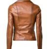 Womens Asymmetrical Brown Jacket