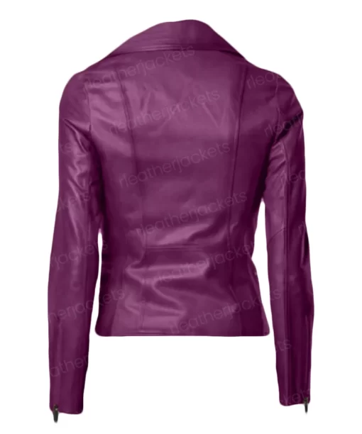 Womens Asymmetrical Purple Jacket