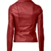 Womens Asymmetrical Red Jacket