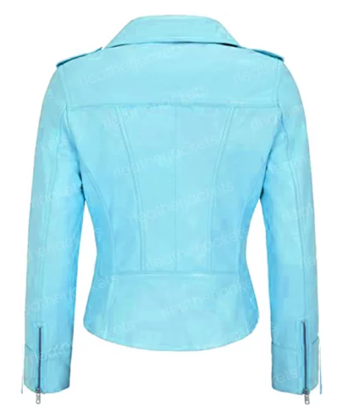 Womens Biker Blue Jacket