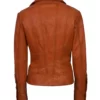 Womens Biker Style Orange Jacket