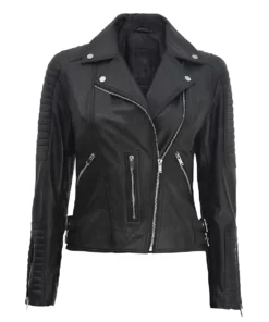 Womens Moto Black Leather Jacket