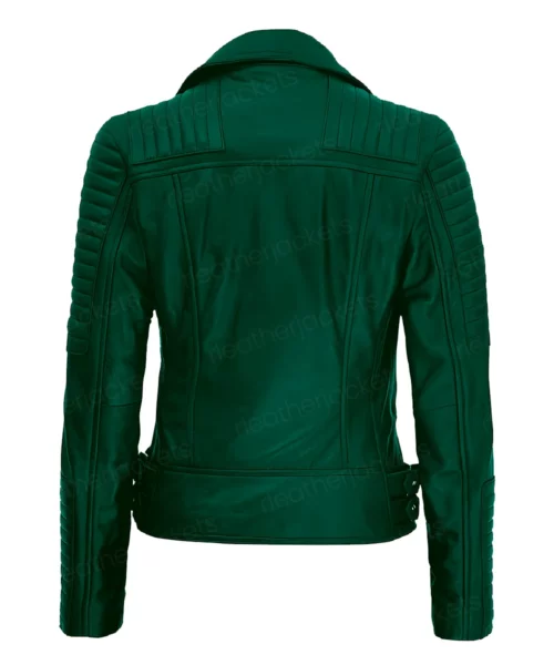 Womens Moto Green Jacket