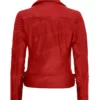 Womens Moto Red Jacket