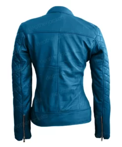 Womens Quilted Blue Jacket