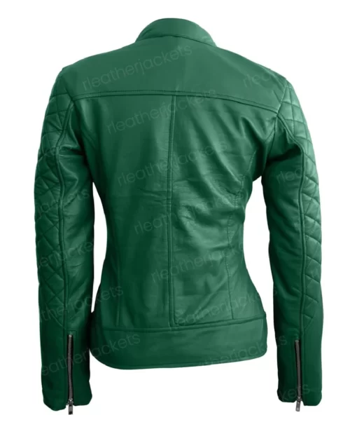 Womens Quilted Green Jacket