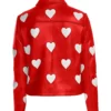 Womens White Hearts Red Jacket