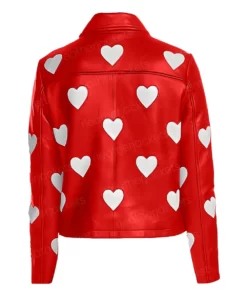 Womens White Hearts Red Jacket
