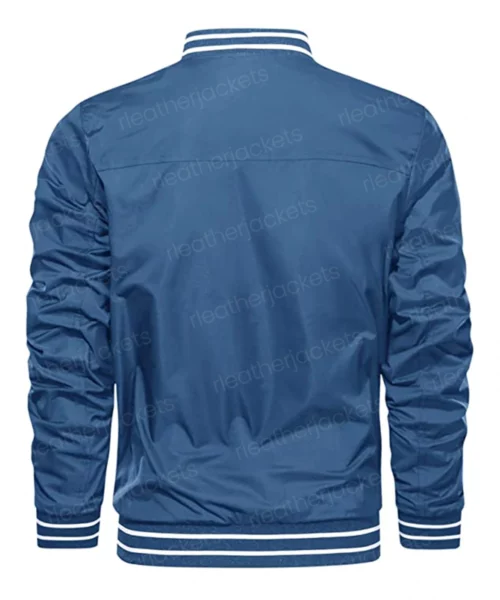 Casual Blue Bomber Jacket