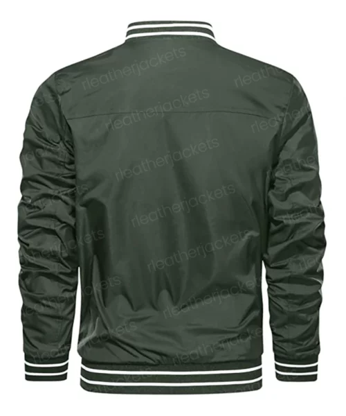 Casual Green Bomber Jacket