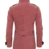 Men's Double Breasted Pink Wool Coat