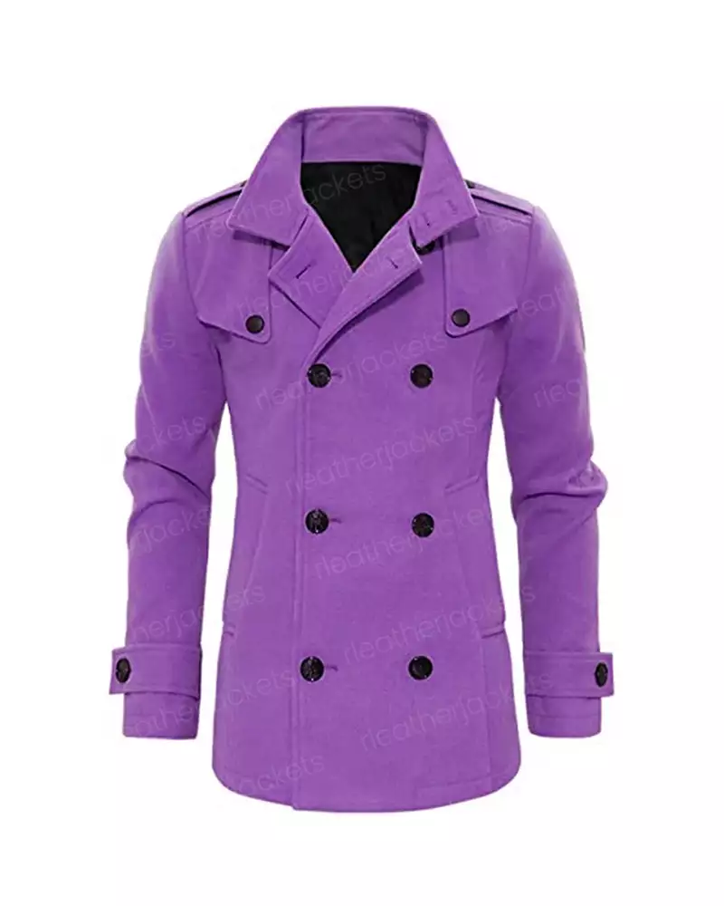 Purple wool coat mens hotsell