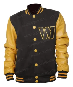 Washington Commanders Black & Yellow Varsity Jacket