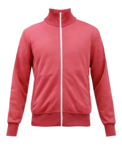Mens Casual Pink Track Jacket
