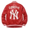 New York Supreme Red Leather Jacket