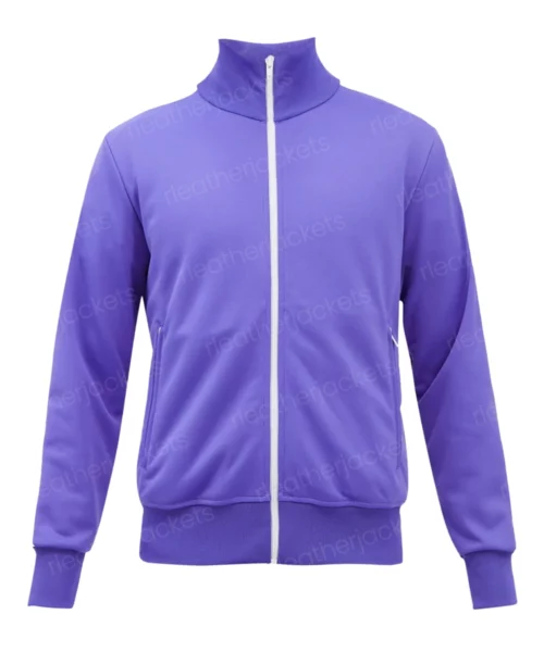 Mens Casual Purple Track Jacket