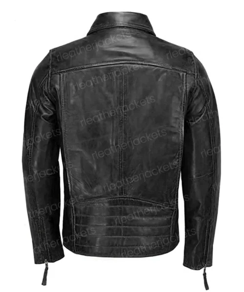 Men Classic Shirt Style Collar Black Jacket