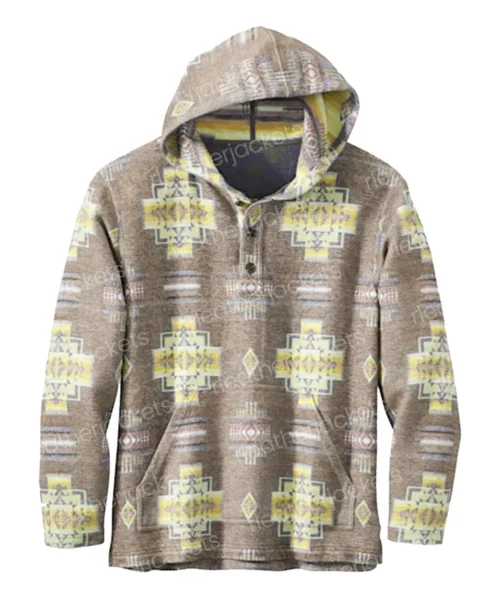 Men's Beach Brown Pullover Hoodie