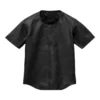 Men black Leather T Shirt