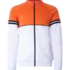 Mens Orange and white Tracksuit Top