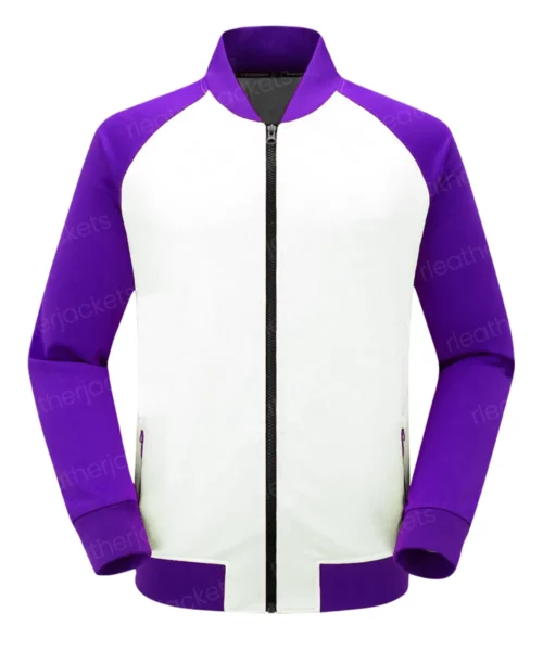 Mens Purple and White Training Jacket