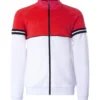 Mens Red and White Tracksuit Top