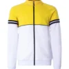 Mens Yellow and White Tracksuit Top