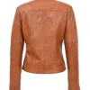 Women Vintage Brown Leather Jacket
