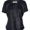 Womens Casual Black Leather T.Shirt