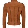 Womens Suede Lining Brown Leather Jacket
