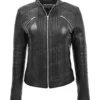 Womens Vintage Black Leather Jacket