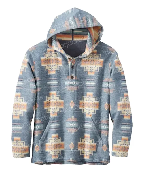 Men's Beach Blue Pullover Hoodie