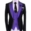Men’s 3 Piece Purple Tuxedo