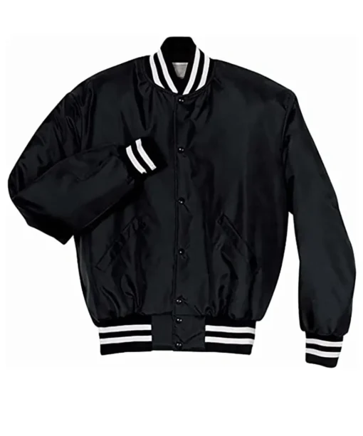 Men's Olympia Black And White Varsity Jacket