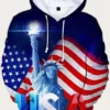 USA Flag 3D Printed Hoodie