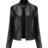Women’s Black Biker Leather Jacket