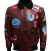 Top Gun Maverick Pilot Brown Leather Jacket