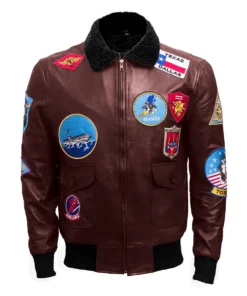 Top Gun Maverick Pilot Brown Leather Jacket