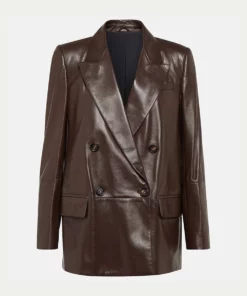Allison Williams's Brown Leather Blazer
