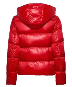Men Red Puffer Jacket